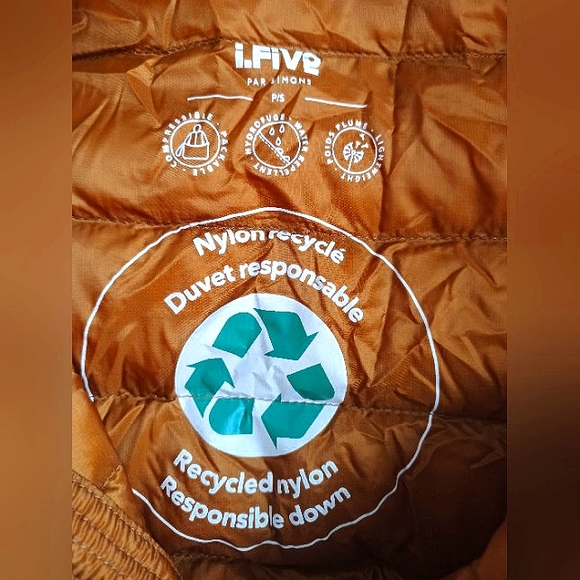 Light Packable Down Jacket - Ocre/Golden - Women's Small - i.FIV5 by Simons - Picture 12 of 13